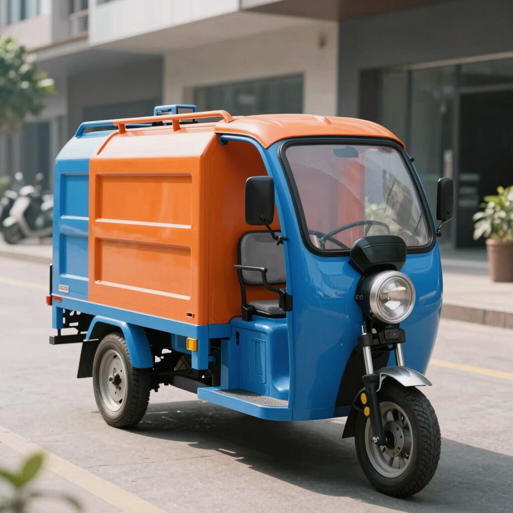 Vertex Specialized Electric Tricycles including Express Delivery and Sanitation models ready for custom export